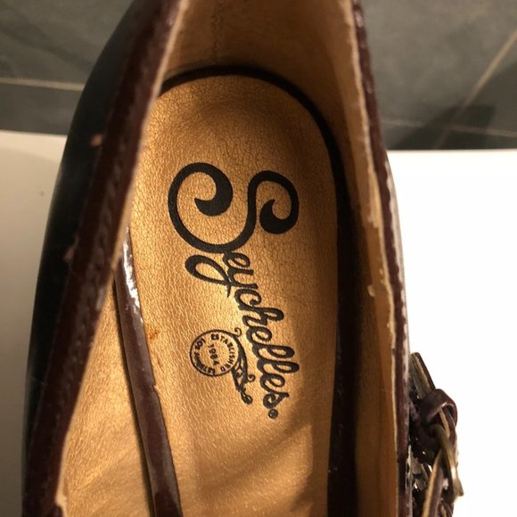 Seychelles, new mary janes, black and cognac, size 6 - Picture 7 of 7